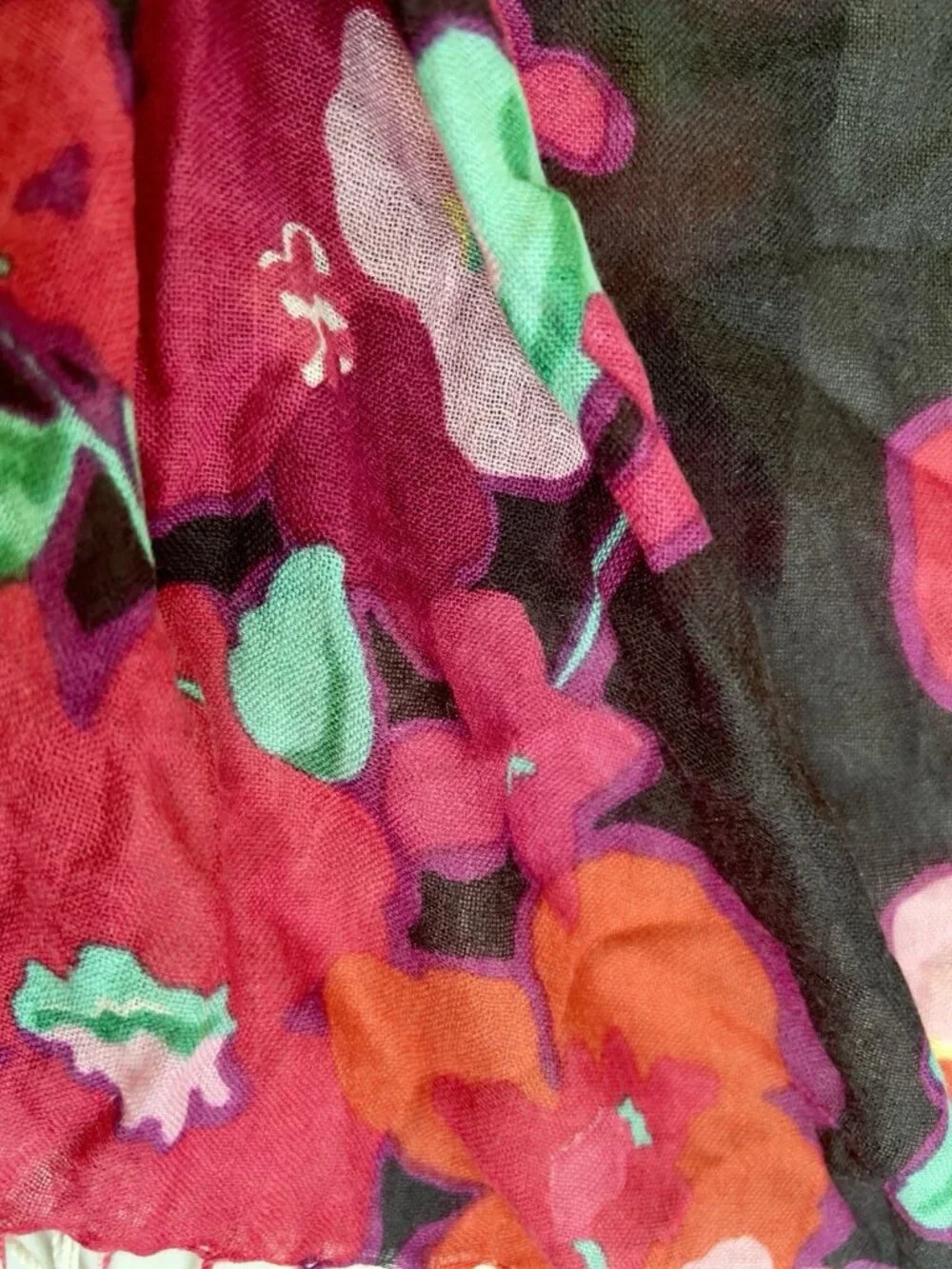 Lilly Pulitzer Murfee Scarf Wild Confetti Floral Silk Cashmere Blend Fringe NWT